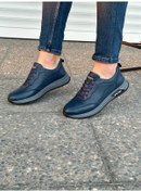 Resim Luis Figo Hakiki Deri Rahat Ortopedik Erkek Günlük Kışlık Sneaker Ayakkabı 40-44 Lacivert 