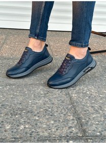 Resim Luis Figo Hakiki Deri Rahat Ortopedik Erkek Günlük Kışlık Sneaker Ayakkabı 40-44 Lacivert 