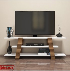 Resim Variant Flower Tv Sehpası Tv Ünitesi Ceviz Beyaz 