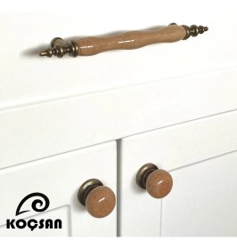 Resim Asos Porselen Kulp Lüks Country Mutfak Mobilya Dolap Çekmece Kulp 