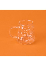 Resim Dmrr Kulplu Boncuk 6'lı Kahve Yanı Bardağı - Şeffaf - 75 Ml Çok Renkli 