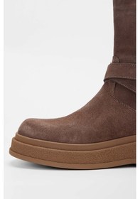 Resim Tamer Tanca Kadın Hakiki Deri Vizon Casual Bot 231 1058 Bn Bot Sk23/24 Vızon Suet Vizon 