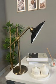 Resim Bamyum Risso Siyah Masa Lambası Dekoratif Abajur Çocuk Odası Başucu Lambası Okuma Lambası 