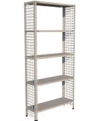 Resim Rafburada® 5 Katlı Galvaniz Tel Kafes Çelik Raf. Dekoratif Raf 