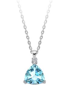 Resim Sirius Pırlanta Pırlanta Ve Üçgen Kesim Sky Blue Topaz Taşlı Kolye 0802p0014 