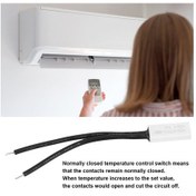 Resim Ximistore9 2 Adet Ksd9700 Kapalı Tip Isı Kontrol Anahtarı, Plastik Prob, 110 C, Isı Koruyucu, 250v/5a 