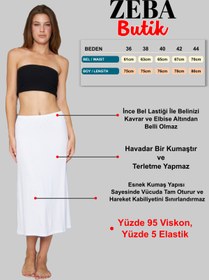 Resim RTBUTİK Viskon Yumuşak Uzun Etek Astarı, Viskon Jüpon, Astar, Tesettür Etek Astarı 