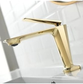 Resim Flextail Banyo Lavabo Bataryası Gold Tasarım İthal, 4574745644 