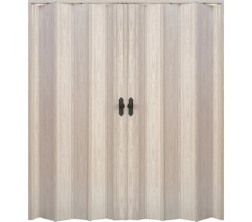 Resim Faran Dekorasyon 275 x 215 Akçaağaç Renk Camsız Çift Açılım Pvc Akordiyon Katlanır Kapı FRNAKMODEL-276 