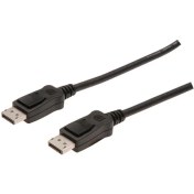 Resim Displayport Bağlantı Kablosu, Dp Erkek - Dp Erkek, 5 Metre, Kilit Mekanizmalı, Dp, 1.2 Uyumlu, Ul, Siyah Renk 