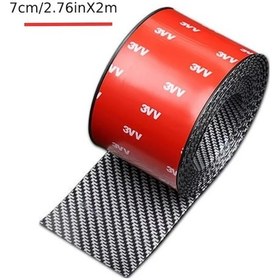 Resim Topnotch Karbon Fiber Çizilme Önleyici Kapı Eşiği Koruyucu - 2.76x78.74 Inç 