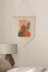 Resim Mutfak Duvar Dekoru, Pinterest Oda Dekoru, Boho Kanvas Flama Askılı Duvar Örtüsü Ve Süsü NO:475 - Renkli - 20 / 70 x 100 