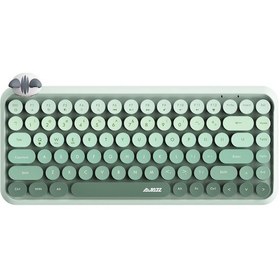 Resim 308ı Çok Renkli Daktilo Tarzı Vintage Kablosuz Klavye 