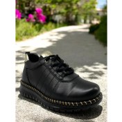 Resim Mammamia D25YA-3275 Siyah Kadın Sneaker Deri Tam Ortopedik Casual Günlük Ayakkabı 