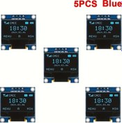 Resim Xuweiwei 5 Adet Mavi 0.96 İnç Oled Ekran Modülü I2c 128x64 Ssd1306 3.3v-5v Arduino Esp32 