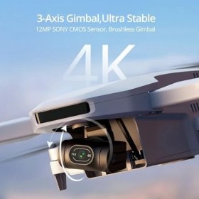 Resim Assess Store Atom 3 Eksenli Gimbal 4K Gps Drone, 249 G'ın Altında, 96 Dakika Uçuş, Maksimum 6 Km Iletim, Görsel Takip, 4k/30 Fps Hızlı Çekim, Yetişkinler ve Yeni Başlayanlar Için Hafif 