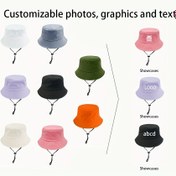 Resim 1 adet Özel Tasarımli Kova Şapka - Logonuz veya Resminizle Özel Tasarım, Hafif Polyester, Balıkçılık, Tenis ve Açık Hava Aktiviteleri için Ayarlanabilir Uyum, Elde Yıkanabilir, Beyzbol Şapka Stili, Açık Hava Şapkası| Kova Şapka| Hafif Şapka 