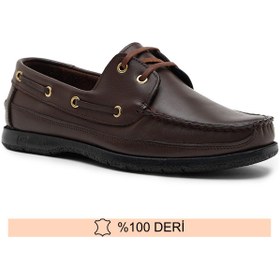 Resim Fine Ayakkabıcılık Hakiki Deri Kahve Dar Kalıp Erkek Loafer Ayakkabı (DEXTER) 39-47 
