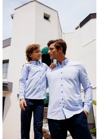 Resim AC&Co / Altınyıldız Classics Lacivert Slim Fit Dar Kesim Yan Cepli Pamuklu Esnek Çocuk Chino Pantolon Lacivert 