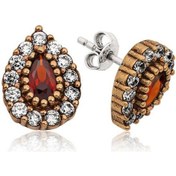 Resim Caelo Gümüş Otantik Damla Çivili Küpe 