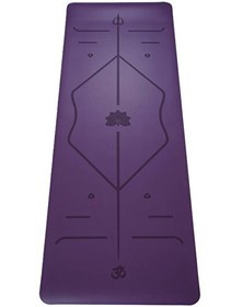 Resim Yogatime Rubber Laser Line 3 MM Mor Yoga Matı 