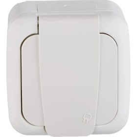 Resim Mena Rise Topraklı Kapaklı Beyaz Priz 