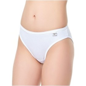 Resim 12 Adet Tutku Bayan Elastan Düz Bikini Külot 