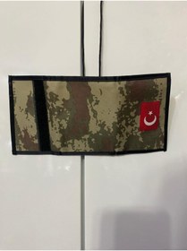 Resim Onartem Unisex Yeşil Boyun Askılı Asker Cüzdanı 