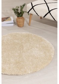 Resim Koza Home Douro Shaggy Banyo Paspası Bej Kaydırmaz Taban Daire 80 X 80 Cm Bej 