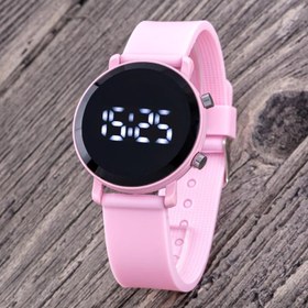Resim Pembe Renk Çocuk Saati - Saat Öğretici Led Watch Kadran Kız Çocuk Saati ST-304312 
