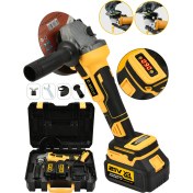 Resim Jetvolt Profesyonel 21V 2.0AH Çift Akülü 10 Pilli Kömürsüz Şarjlı 125MM Avuç Taşlama - Sarı 