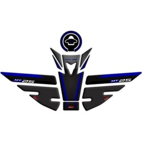 Resim Gp Kompozit Yamaha Mt-25 2015-2019 Uyumlu Tank Pad Seti Siyah-Lac (522061852) 