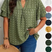 Resim Plus Beden, Günlük Kullanım Plus Size Kadın Gömlek 