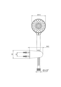 Resim Eca Dalia Mafsallı Duş Seti Banyo Üst Takımı 102117399 Krom 