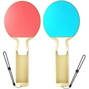 Resim Yaozixa Switch Oled İçin 2'li Ping Pong Raketi Seti - Joy-con Uyumlu, Abs Malzeme Oyun Tutumu Artırıcı Spor Kolu 