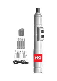 Resim Leezsing Şarj Edilebilir Li-ıon Mikro Mini Elektrikli Tornavida Seti, 250 Rpm Hız, 12 Parça, Çok Amaçlı Tamir Aleti 