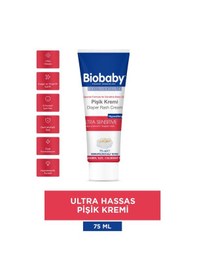 Resim Biobaby Bebek Pişik Kremi %40 Çinko 75 gr - Organik Kır Iğdesi Yağı Ve Zeytinyağı Içerir 