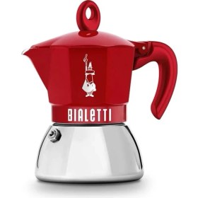Resim Braventa Collection - Exclusive Indüksiyon: 4 Cups Ocak Üstü Espresso Pişirici - 200ML - Kırmızı Renk - Alt Hazne: Dış P 