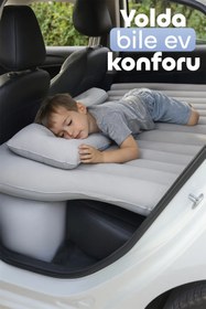 Resim StoreYVZ Araç İçi Şişme Yatak Araba Kamp Yatağı Yastıklı Yatak Seti 