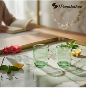 Resim Paşabahçe Iconic Kupa 2'li 330 Cc Yeşil 