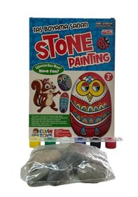 Resim Stone Painting Taş Boyama Sanatı Renkli, Eğlenceli Ve Yaratıcı Hobi Seti 