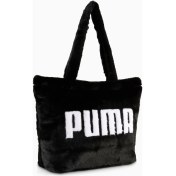 Resim Puma Up Faux Fur Shopper Siyah Kadın Omuz Çantası 