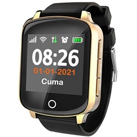 Resim Tsmart Twatch Suya Dayanıklı Yetişkin Alzheimer GPS Takip Altın Rengi Akıllı Saat Tsmart