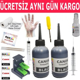 Resim CANON MP272 MP280 MP282 SİYAH KARTUŞ MÜREKKEP DOLUM SETİ 2X100ML (PG 510) RENK Non Oem 