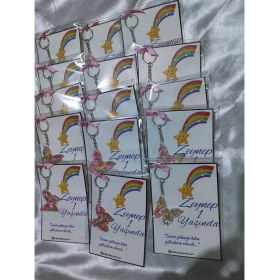 Resim Bebek Figürlü Pleksi Anahtarlık Kartlı Davet Söz Nişan Düğün Doğum Hediyelik 10 Adet Isim Belirtiniz 