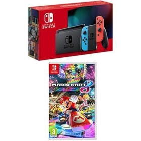 Resim Switch Konsol Neon Red Blue + Mario Kart 8 Deluxe Nintendo Switch Oyun 