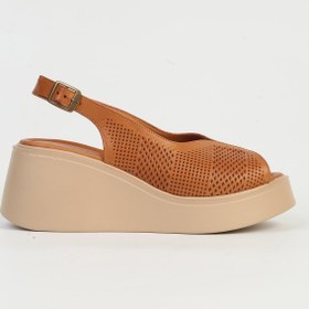 Resim Pierre Cardin Taba Kadın Dolgu Topuklu Ayakkabı PC-54587 