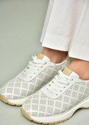 Resim Fox Shoes U555025603 Beyaz Hakiki Deri Kadın Spor Ayakkabı Sneakers 