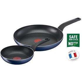 Resim Tefal Titanyum 1X Easy Cook&Clean Difüzyon Tabanlı İkili Tava Seti 20 - 28 CM 