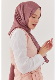 Resim Mirsoy Scarf Zikzak Desen Parlak Jakar Şal - Leylak Leylak 